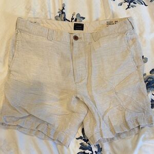 J. Crew Light Tan Striped Shorts 100% Linen